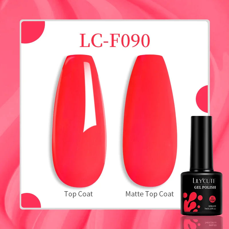 Vibrant LILYCUTE 129 Colors Gel Polish - 7ML Perfection