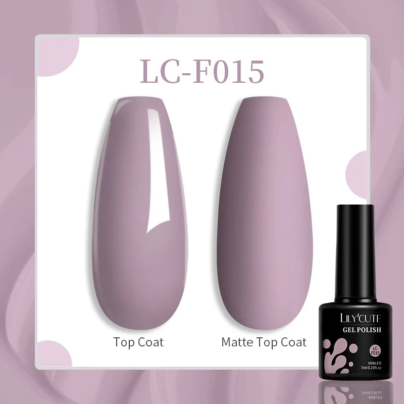 Vibrant LILYCUTE 129 Colors Gel Polish - 7ML Perfection