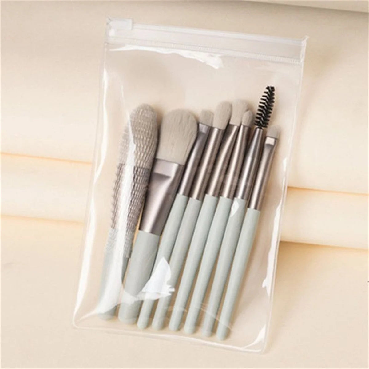 Fluffy 8-Pc Makeup Brush Set: Perfect Your Look Effortlessly