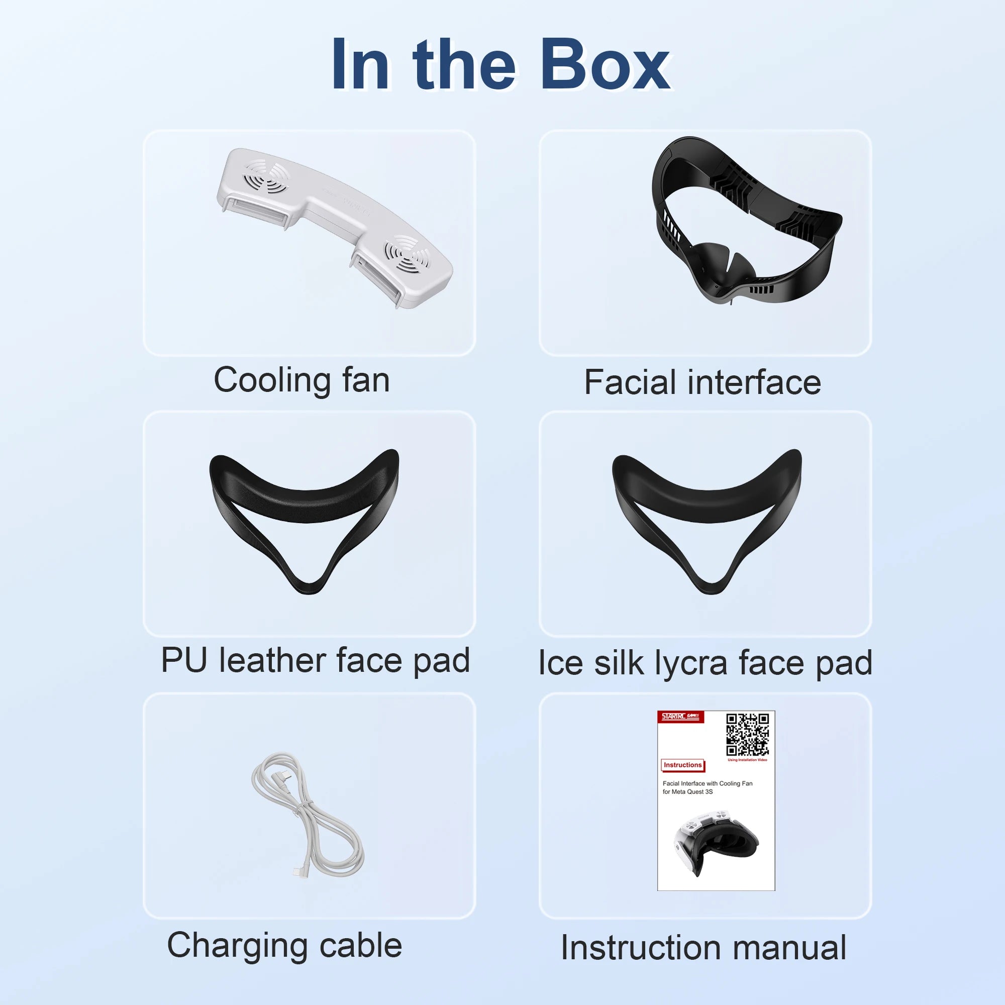 4-in-1 Cooling Face Mask Cover for Meta Quest 3S