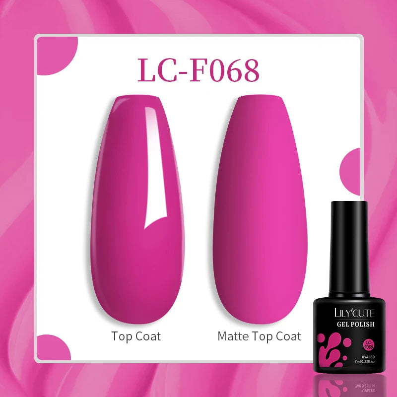 Vibrant LILYCUTE 129 Colors Gel Polish - 7ML Perfection