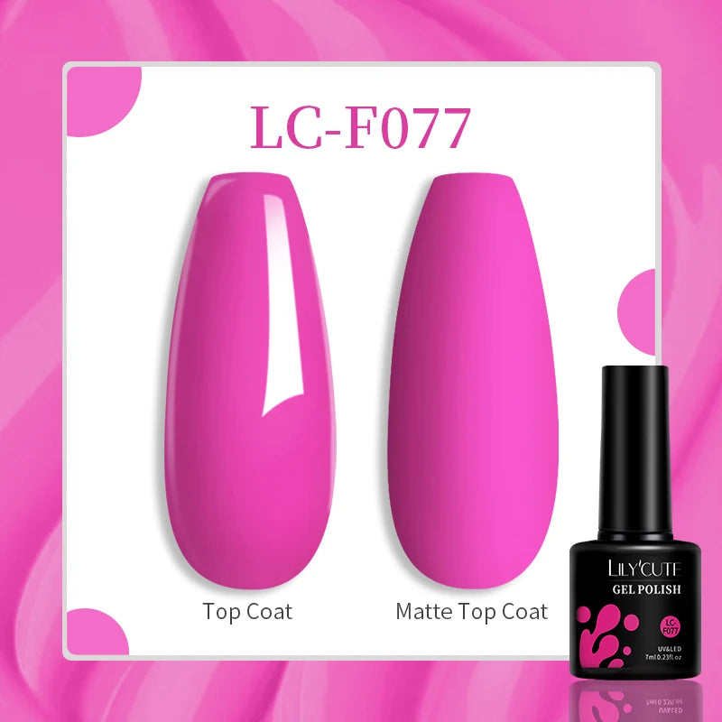 Vibrant LILYCUTE 129 Colors Gel Polish - 7ML Perfection