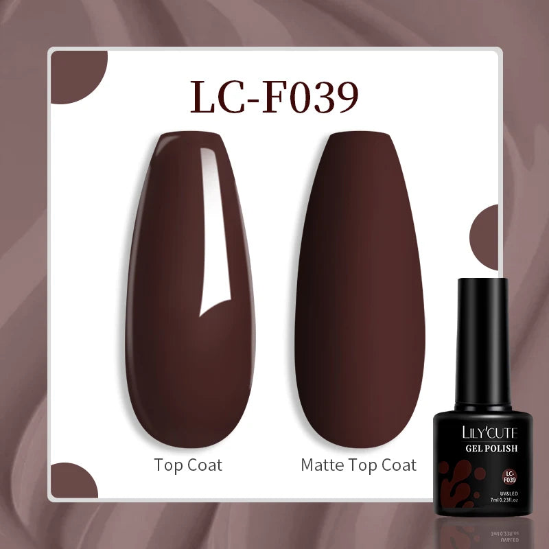 Vibrant LILYCUTE 129 Colors Gel Polish - 7ML Perfection