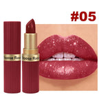 Pearlescent Pink Velvet Lipstick: Long-Lasting & Waterproof