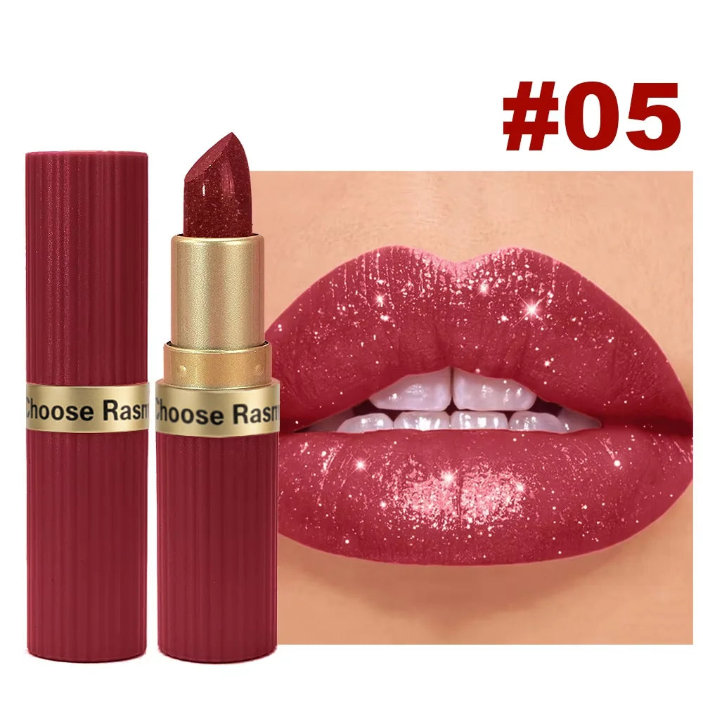 Pearlescent Pink Velvet Lipstick: Long-Lasting & Waterproof