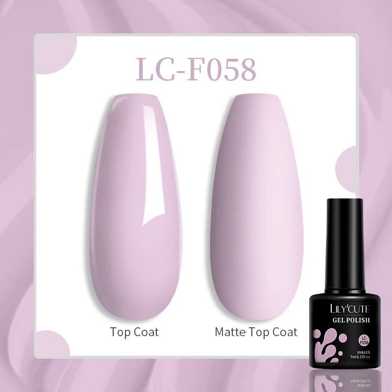 Vibrant LILYCUTE 129 Colors Gel Polish - 7ML Perfection