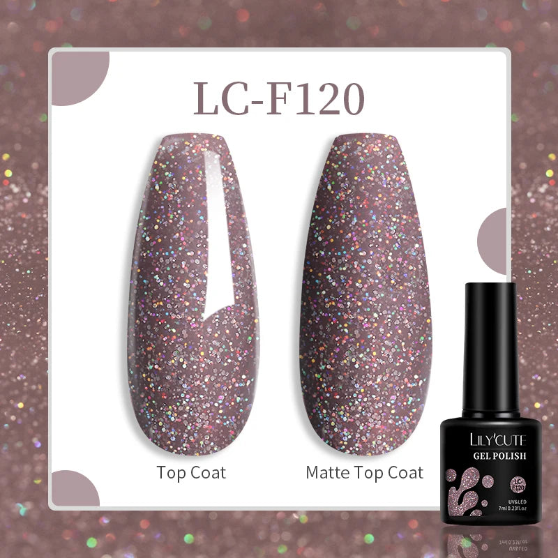 Vibrant LILYCUTE 129 Colors Gel Polish - 7ML Perfection
