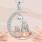 Forever Love Heart & Moon Necklace for Mom & Daughter