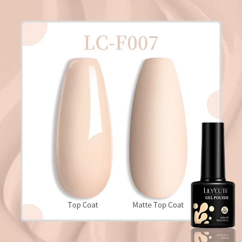 Vibrant LILYCUTE 129 Colors Gel Polish - 7ML Perfection