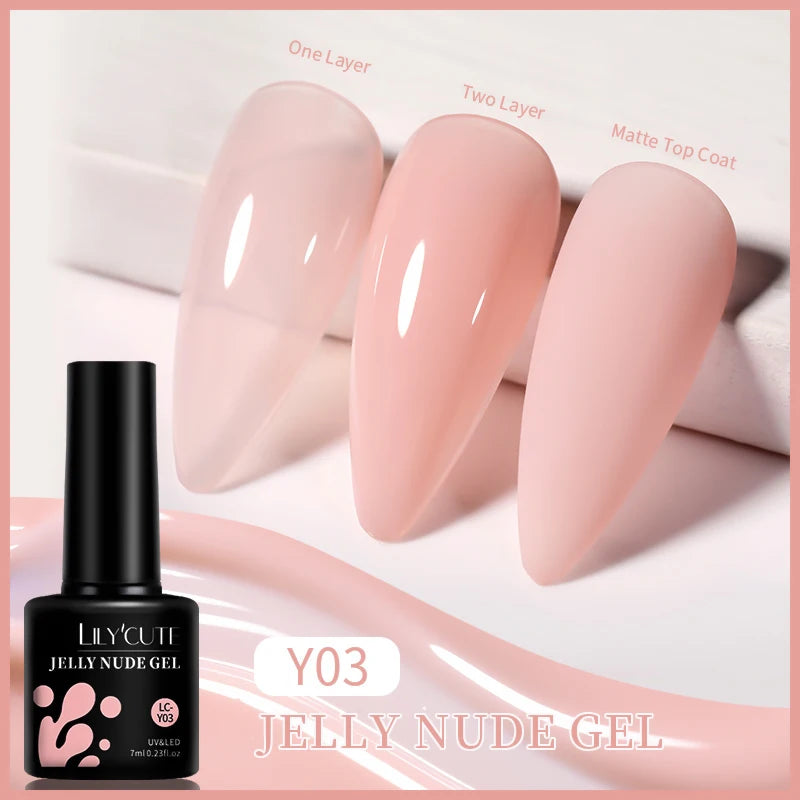 Vibrant LILYCUTE 129 Colors Gel Polish - 7ML Perfection
