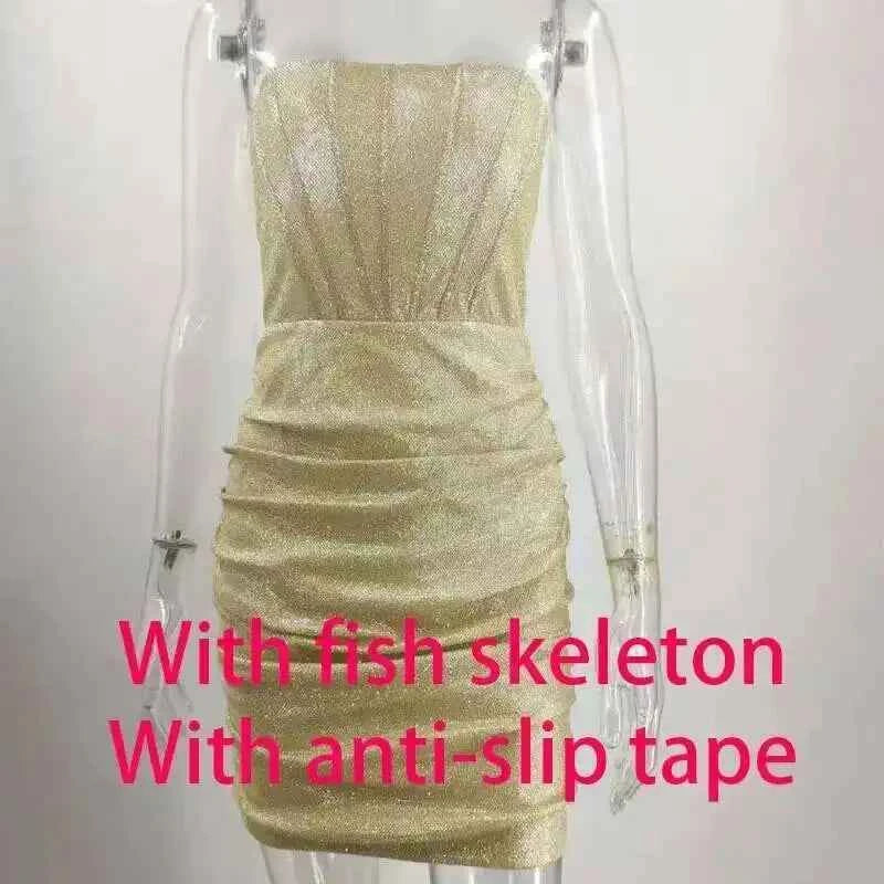 Elegant Glitter Bodycon Mini Dress for Summer Nights