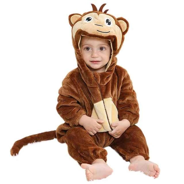 Adorable Monkey Onesie Jumpsuit for Newborns