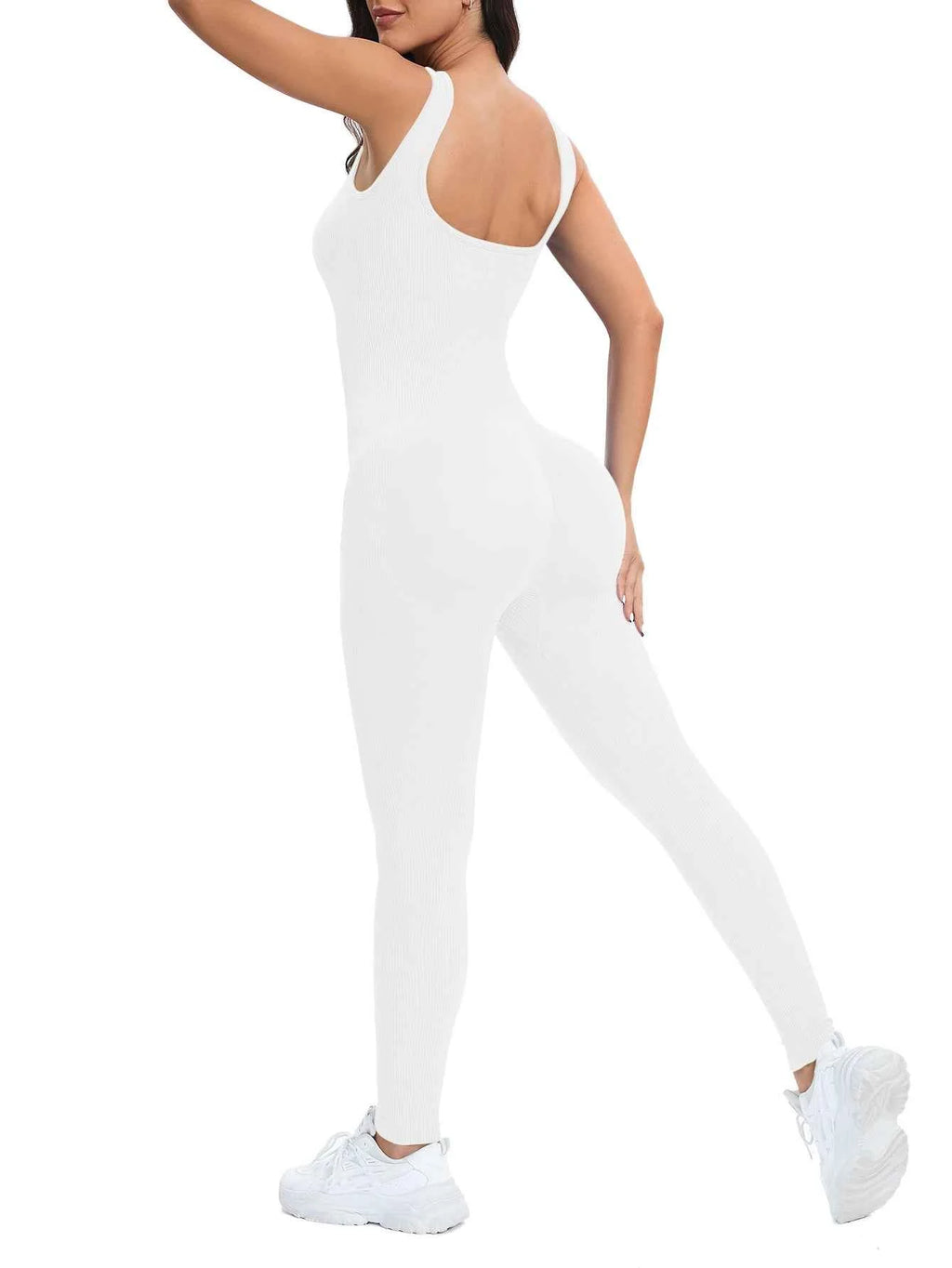 Stylish Sleeveless Jumpsuit: Perfect Fit with Built-In Support
