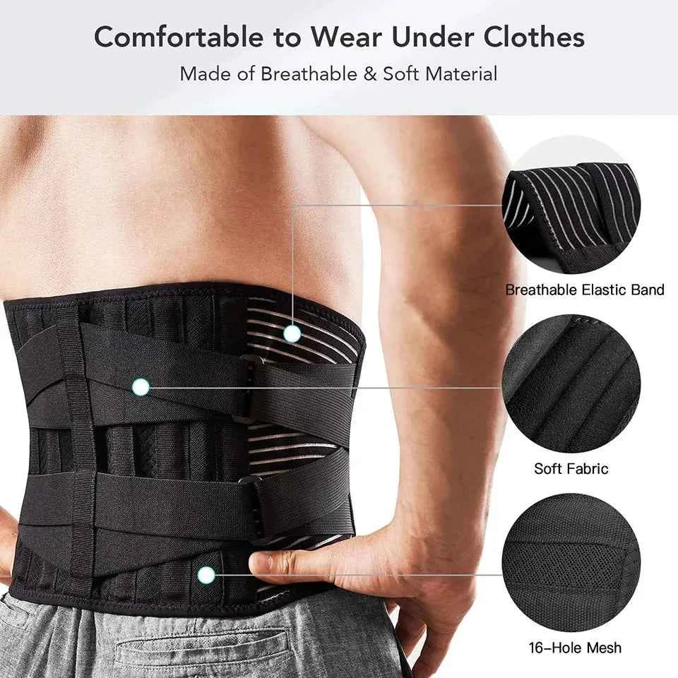 Adjustable Lumbar Support Belt for Back Pain Relief
