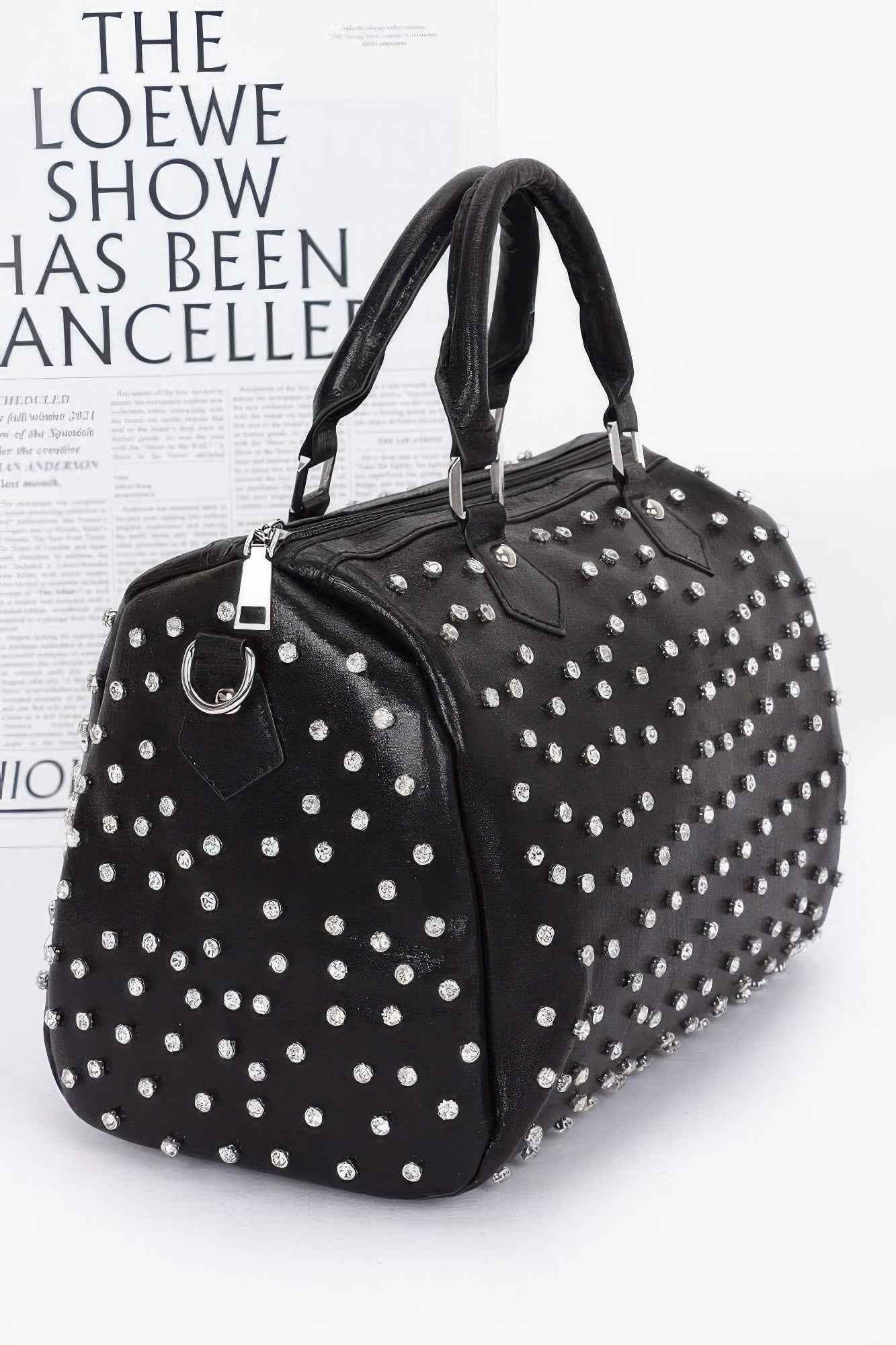 Rhinestone Studded Bowling Bag