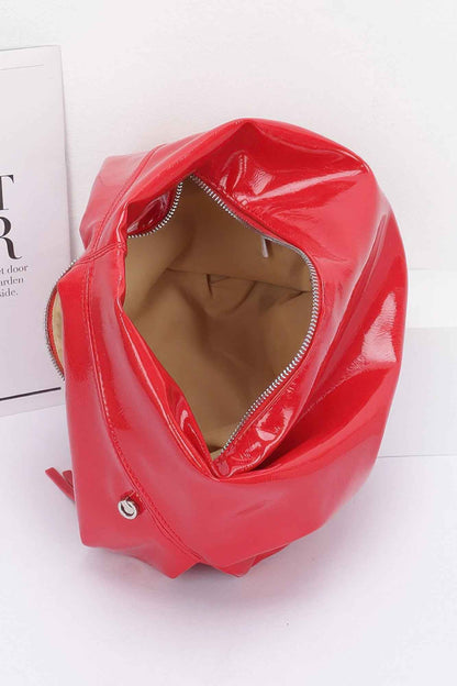 Patent Leather Hobo Bag