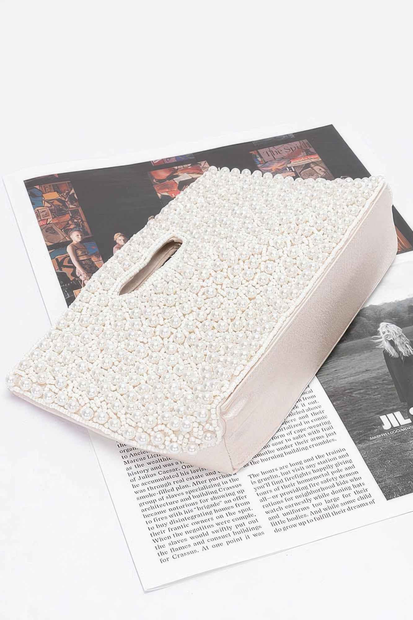 Faux Pearl Handmade Clutch