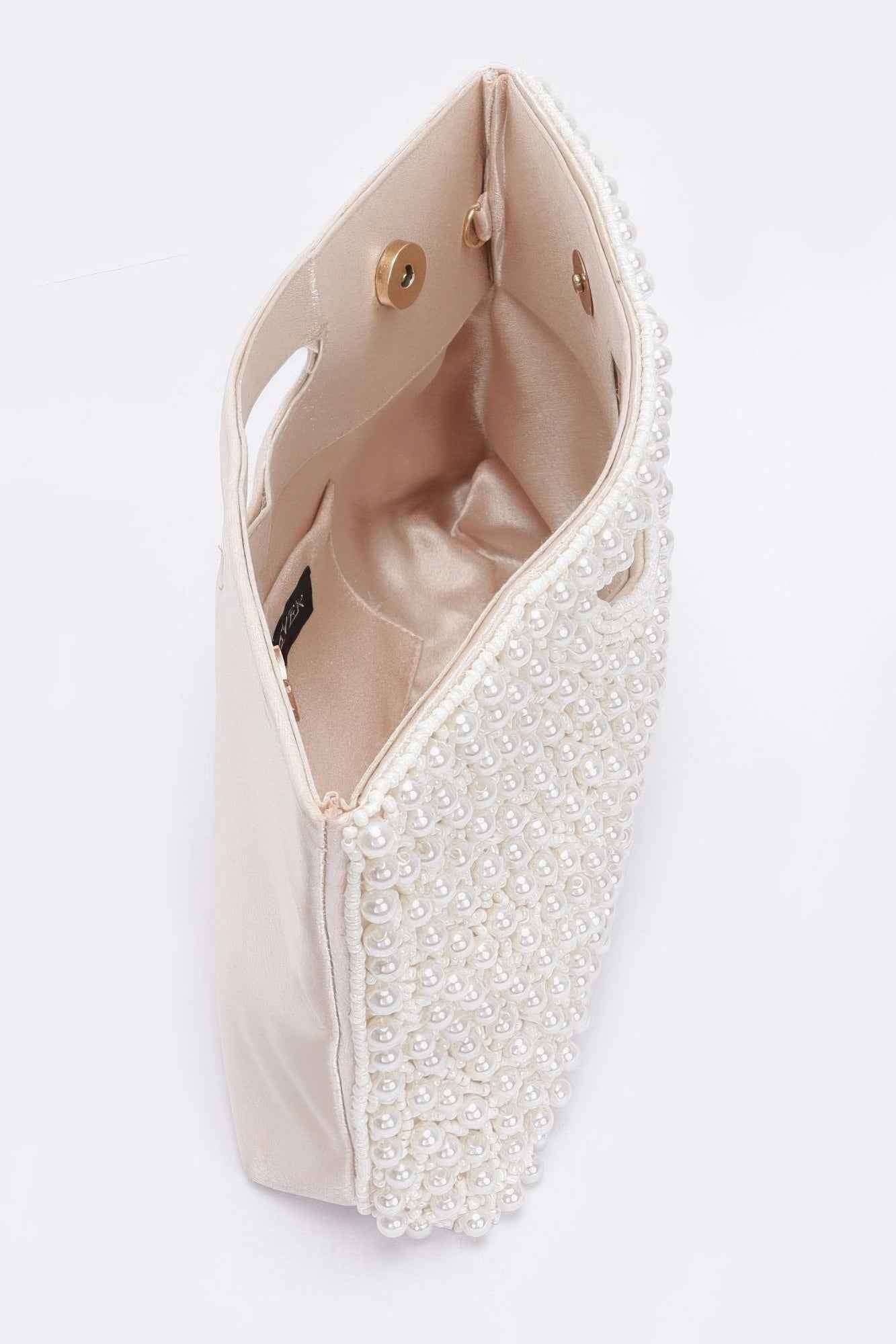 Faux Pearl Handmade Clutch