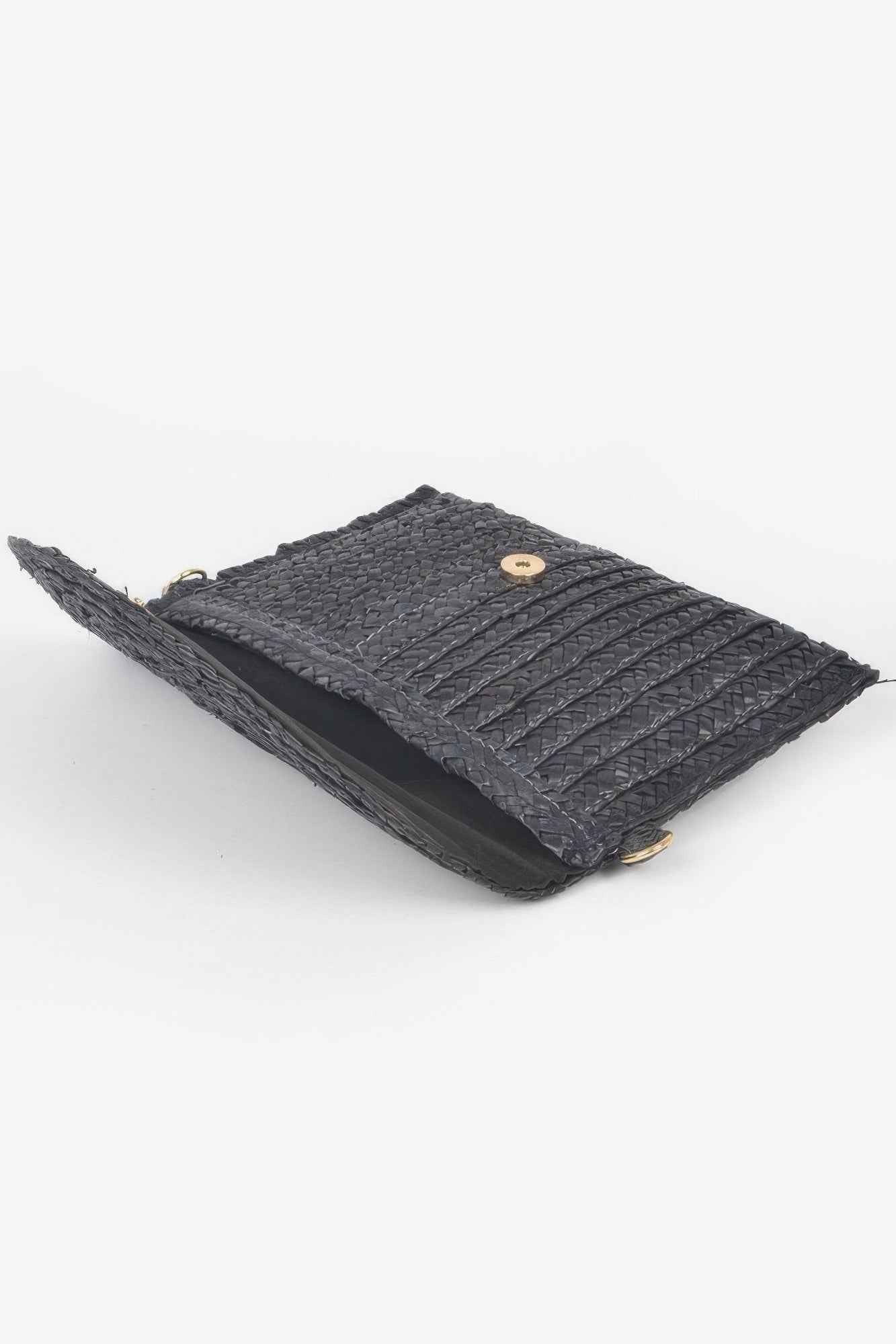 Straw Pom Pom Flap Bag