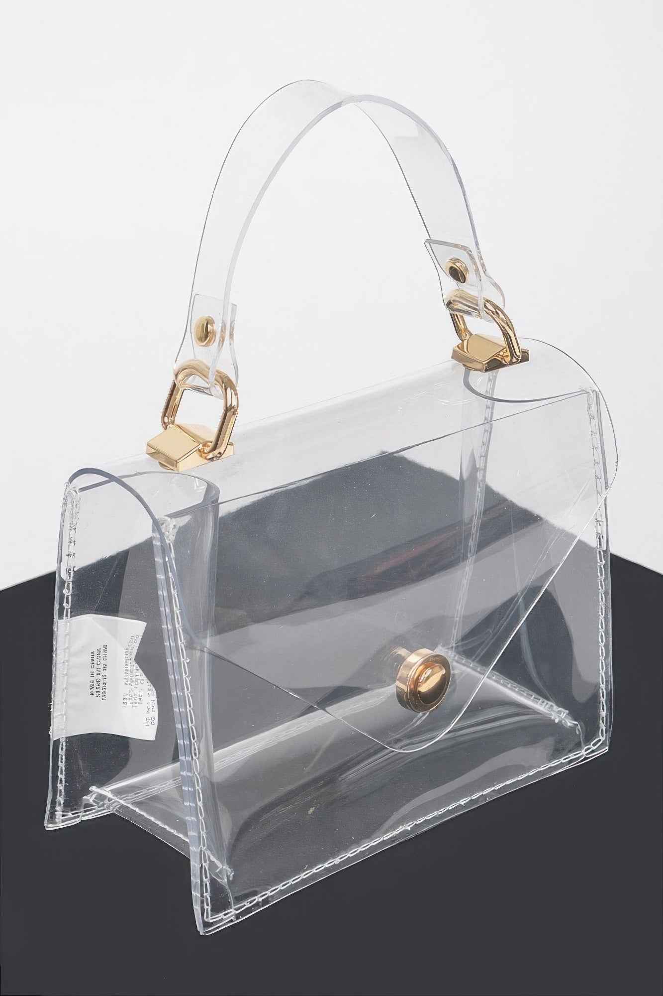 Clear Pvc Top Handle Crossbody Bag