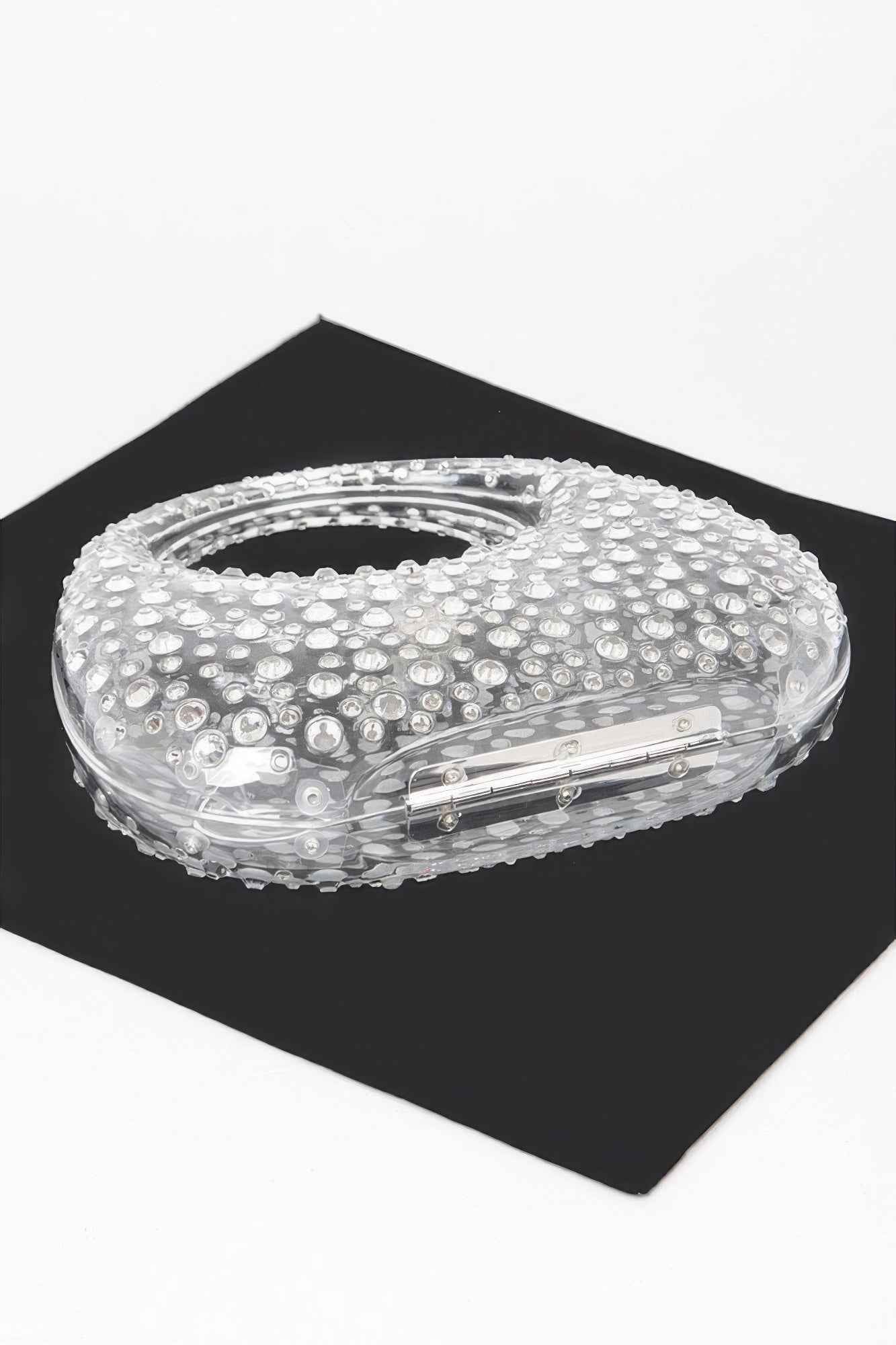 Rhinestone Hot Fix Clear Acrylic Clutch