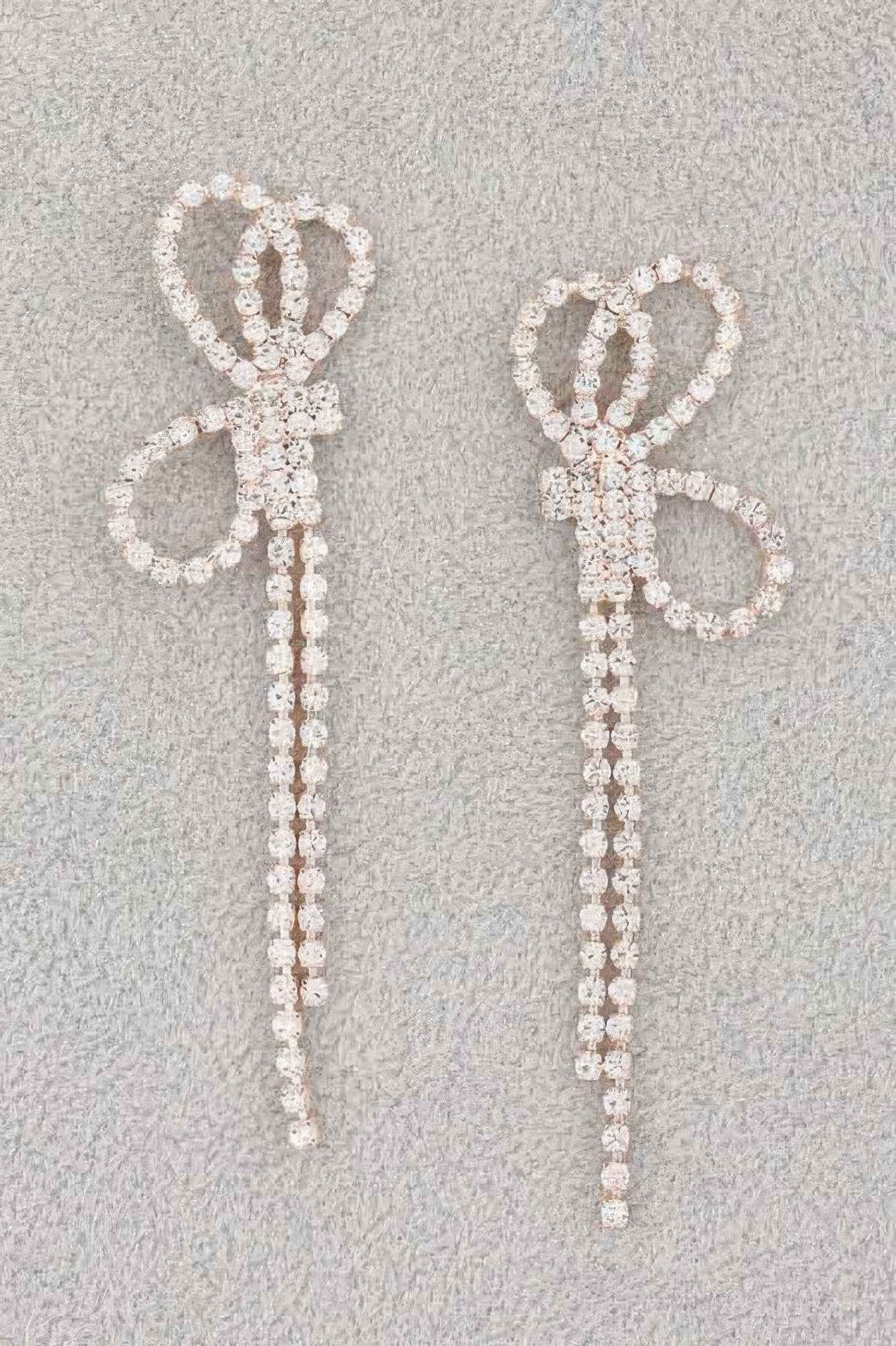 Rhinestone Ribbon Earrings