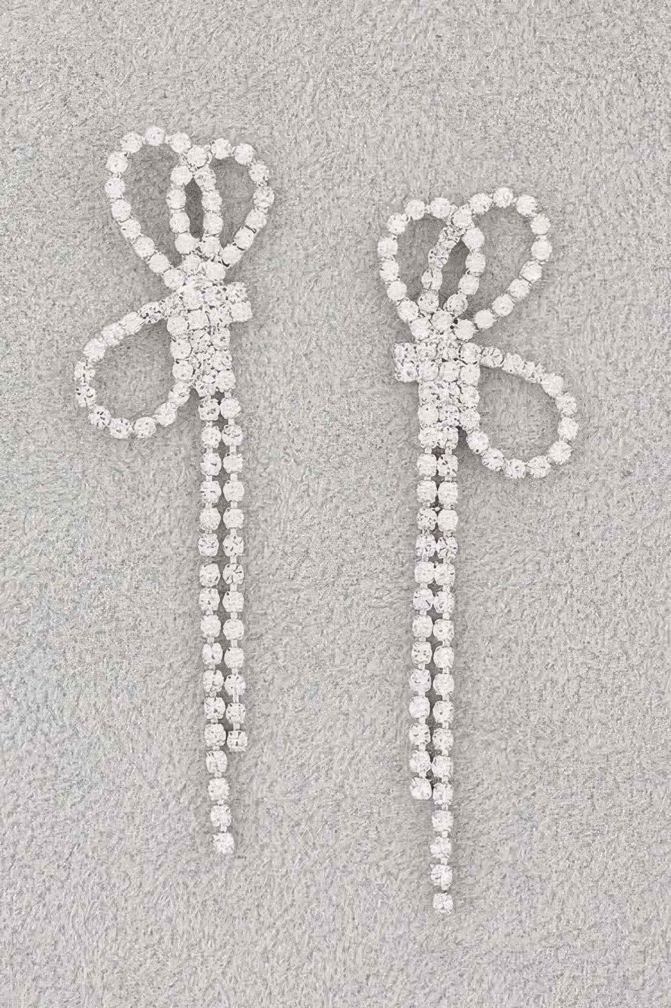 Rhinestone Ribbon Earrings