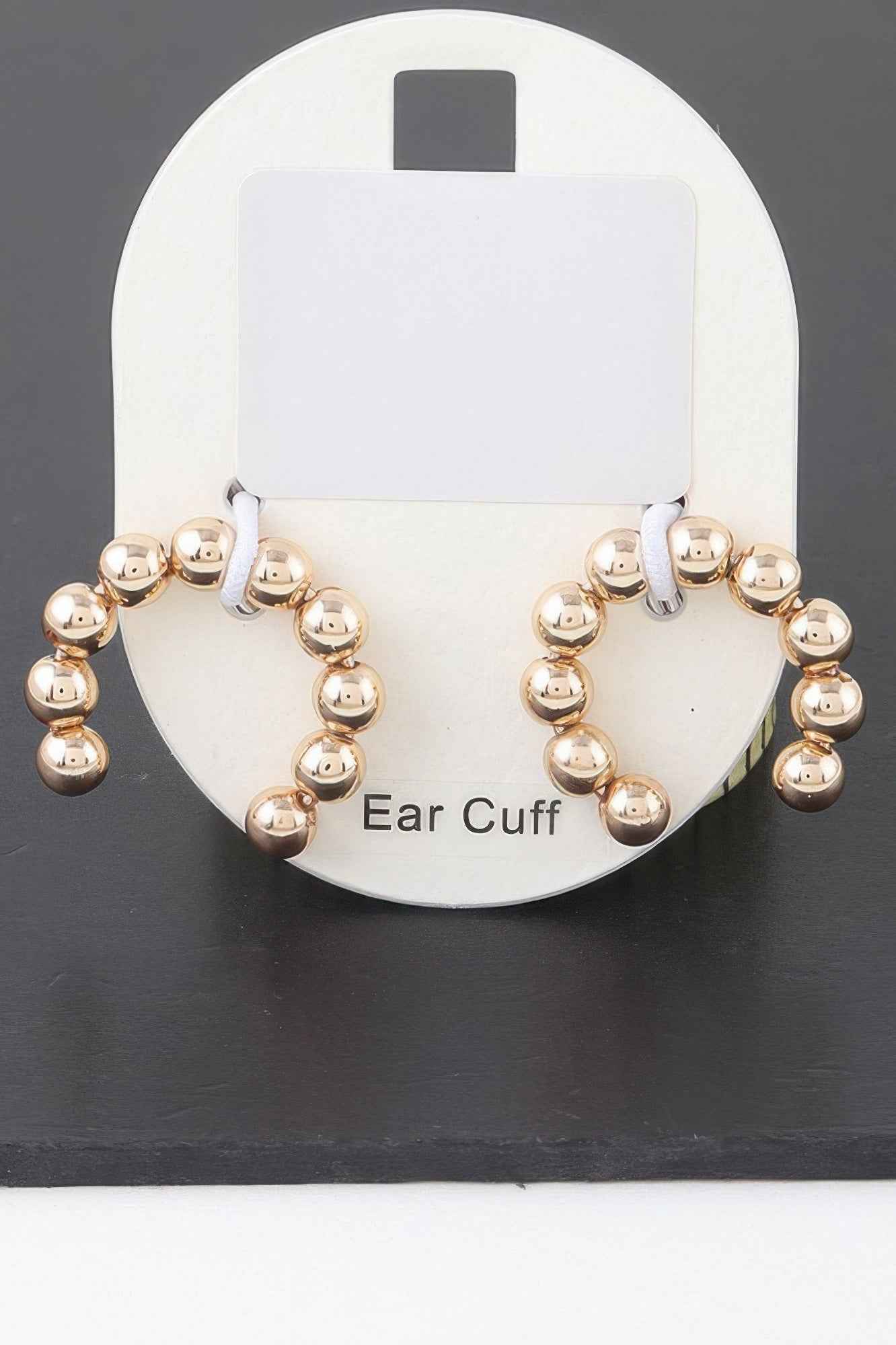 Shiny Beaded Hoop Earrings