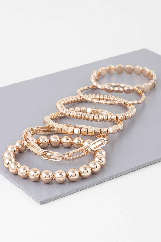 Multi Bead N Chain Bracelet