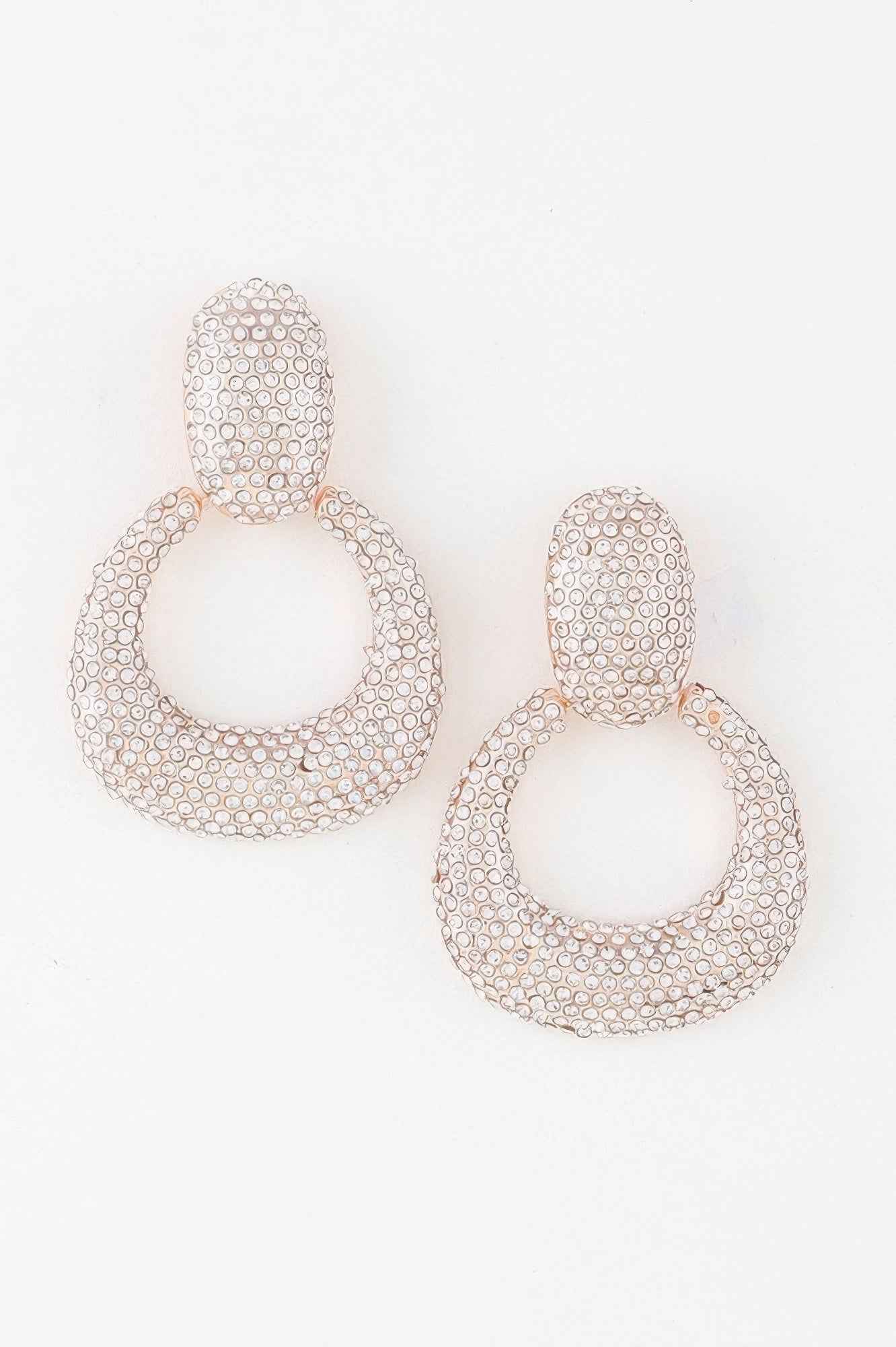 Bejeweled Hoop Drop Earrings