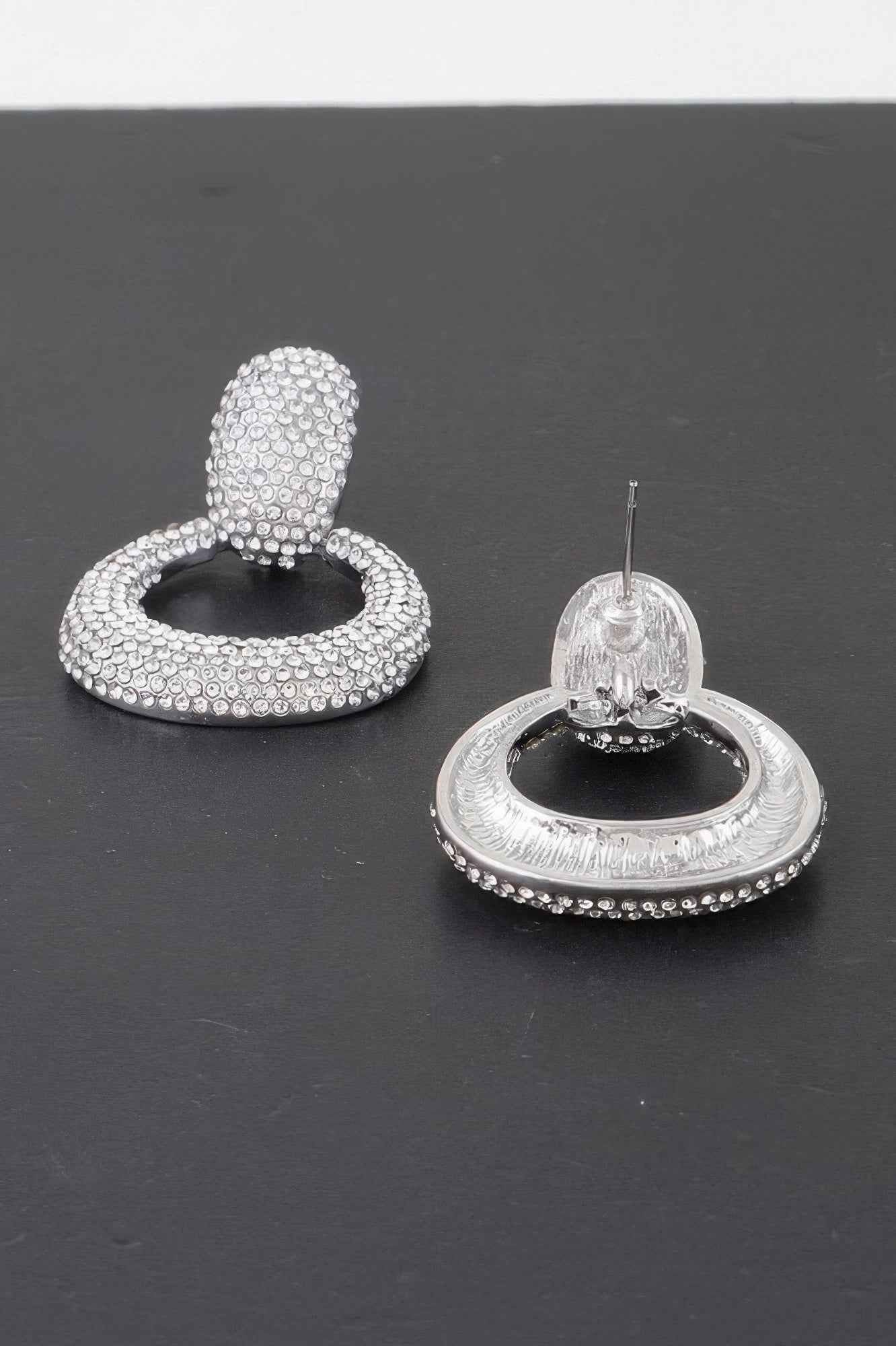 Bejeweled Hoop Drop Earrings