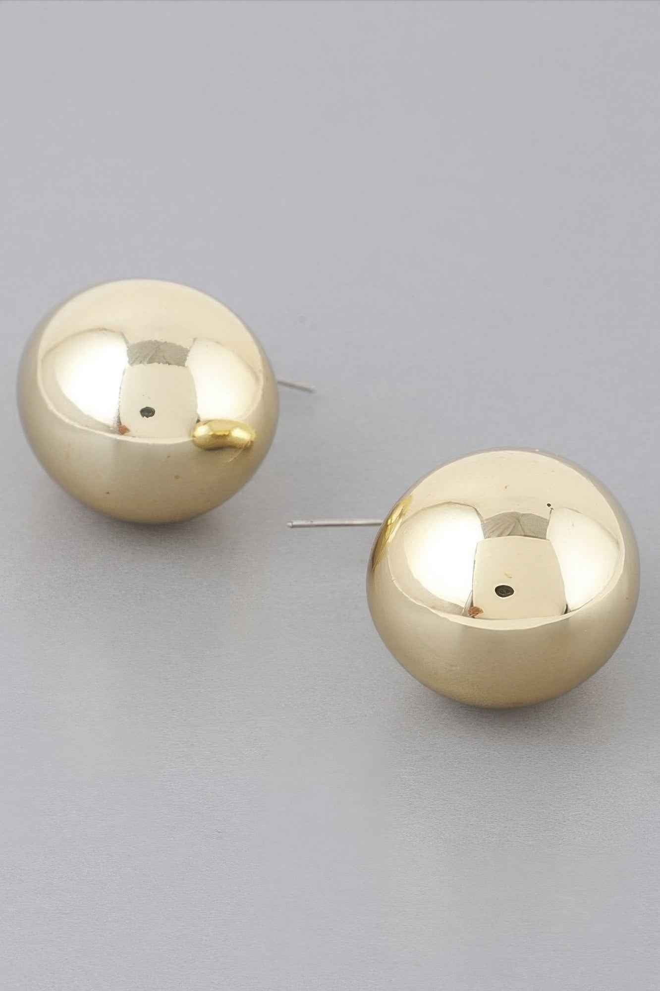 Bulky Shiny Teardrop Earrings