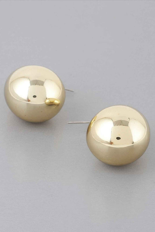 Bulky Shiny Teardrop Earrings