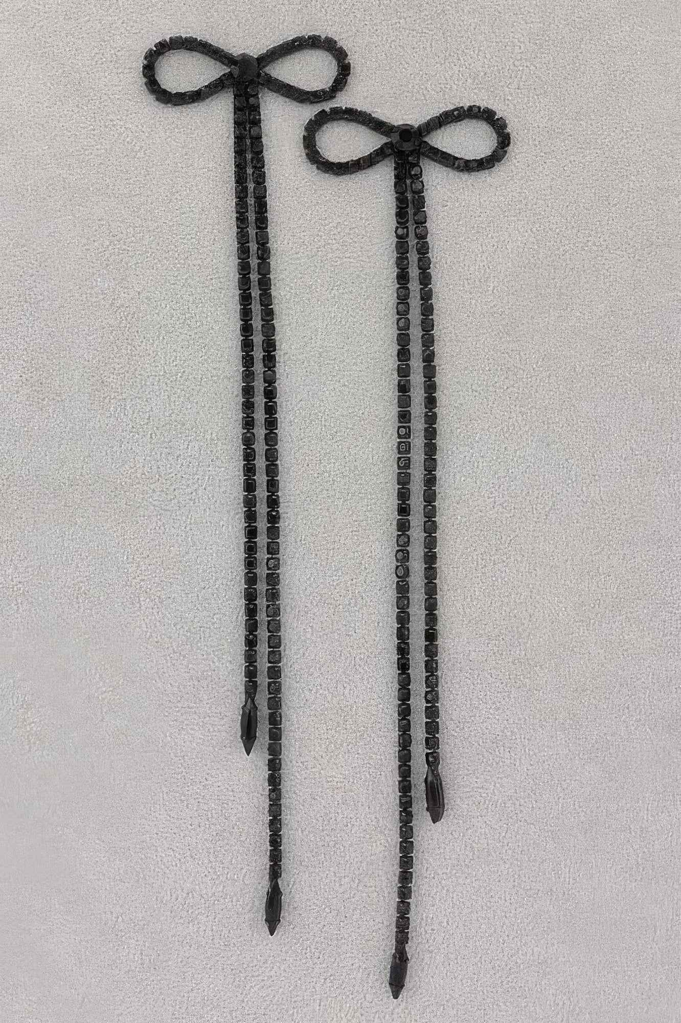 Rhinestone Bow Fringe Earring
