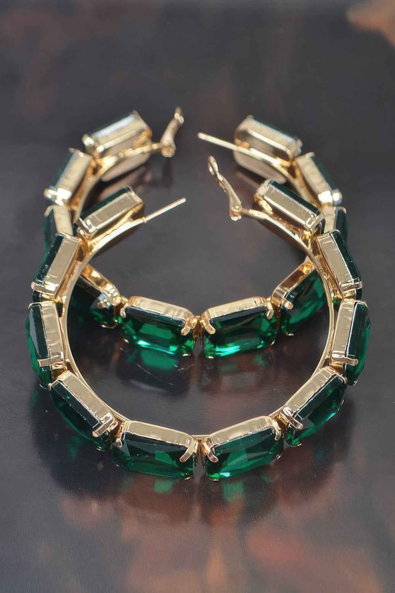 Stone Hoop Earring