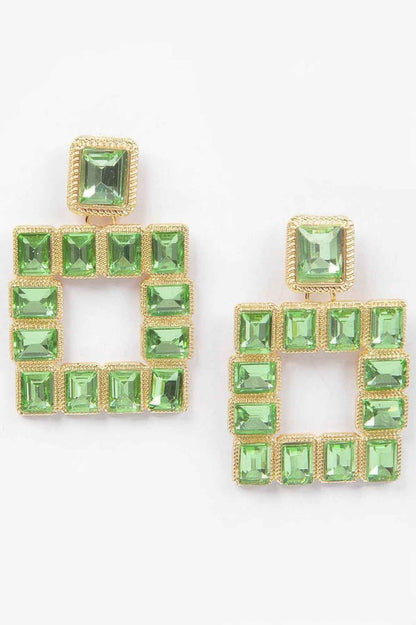 Rhinestone Square Earring