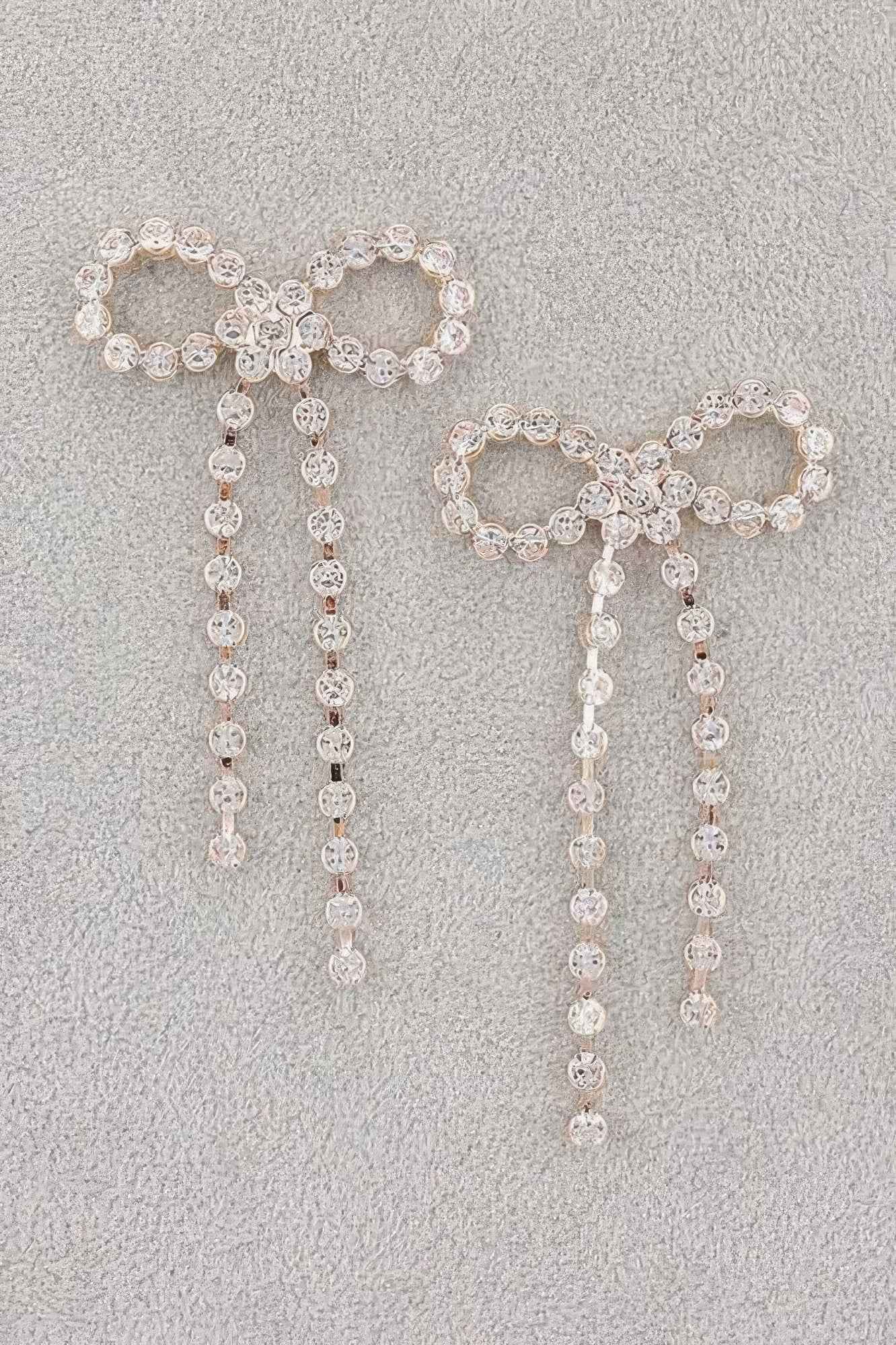Rhinestone Ribbon Earring