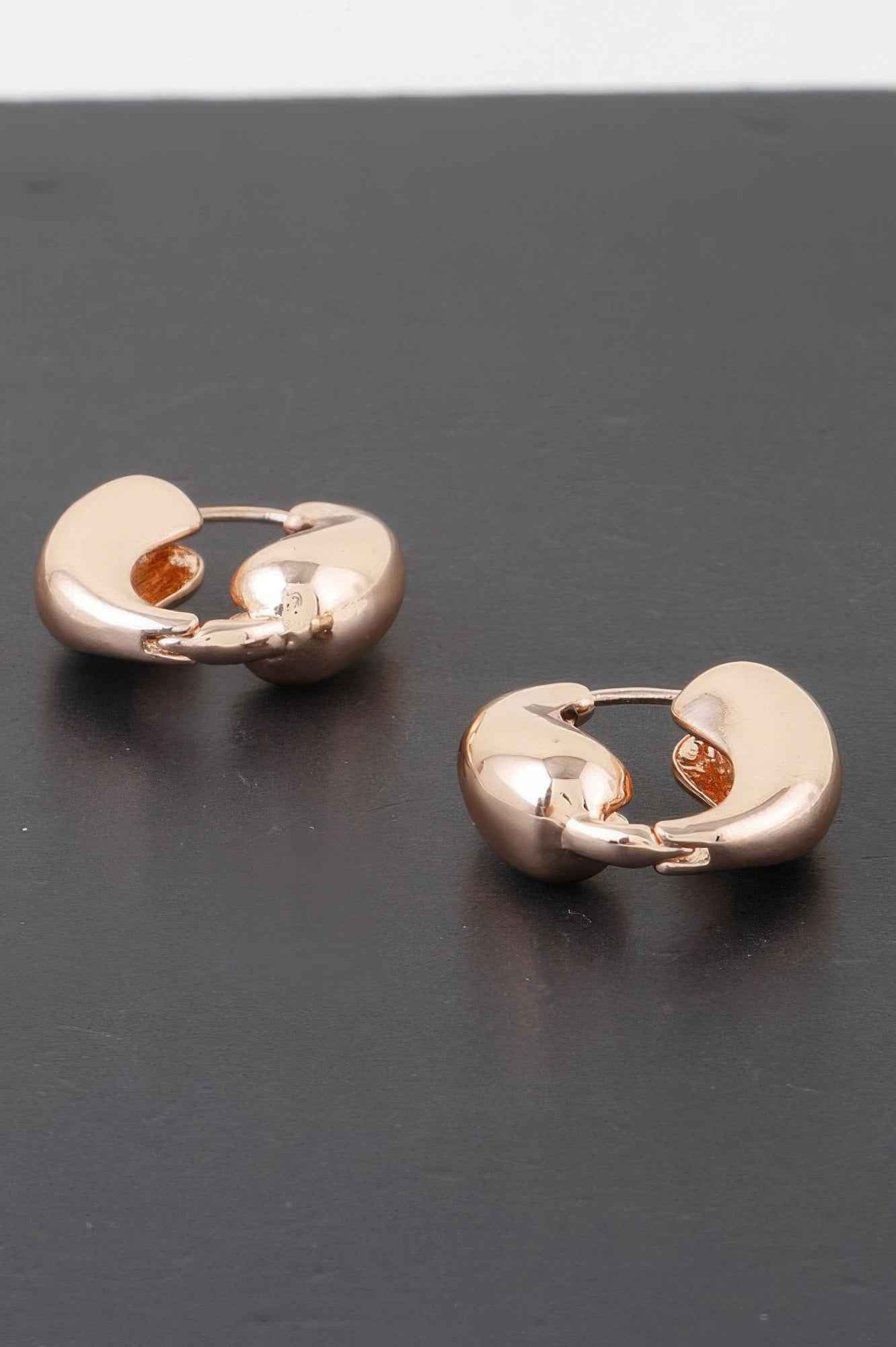 Shiny Yin N Yang Hoop Earrings