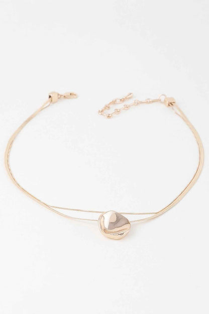 Reflection Plate Snake Chain Necklace