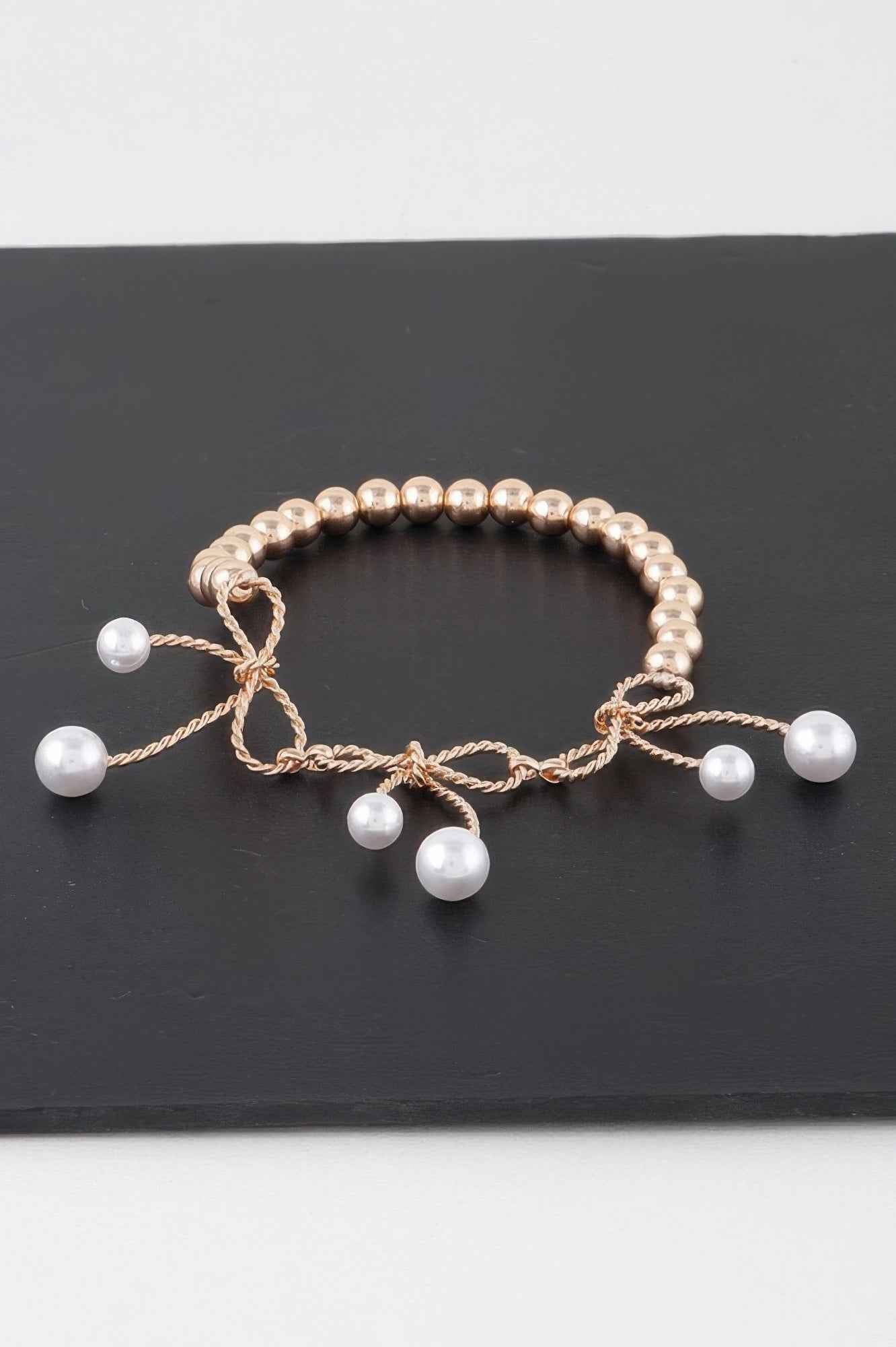 Faux Pearl Bloom Bracelet