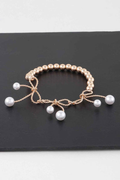 Faux Pearl Bloom Bracelet