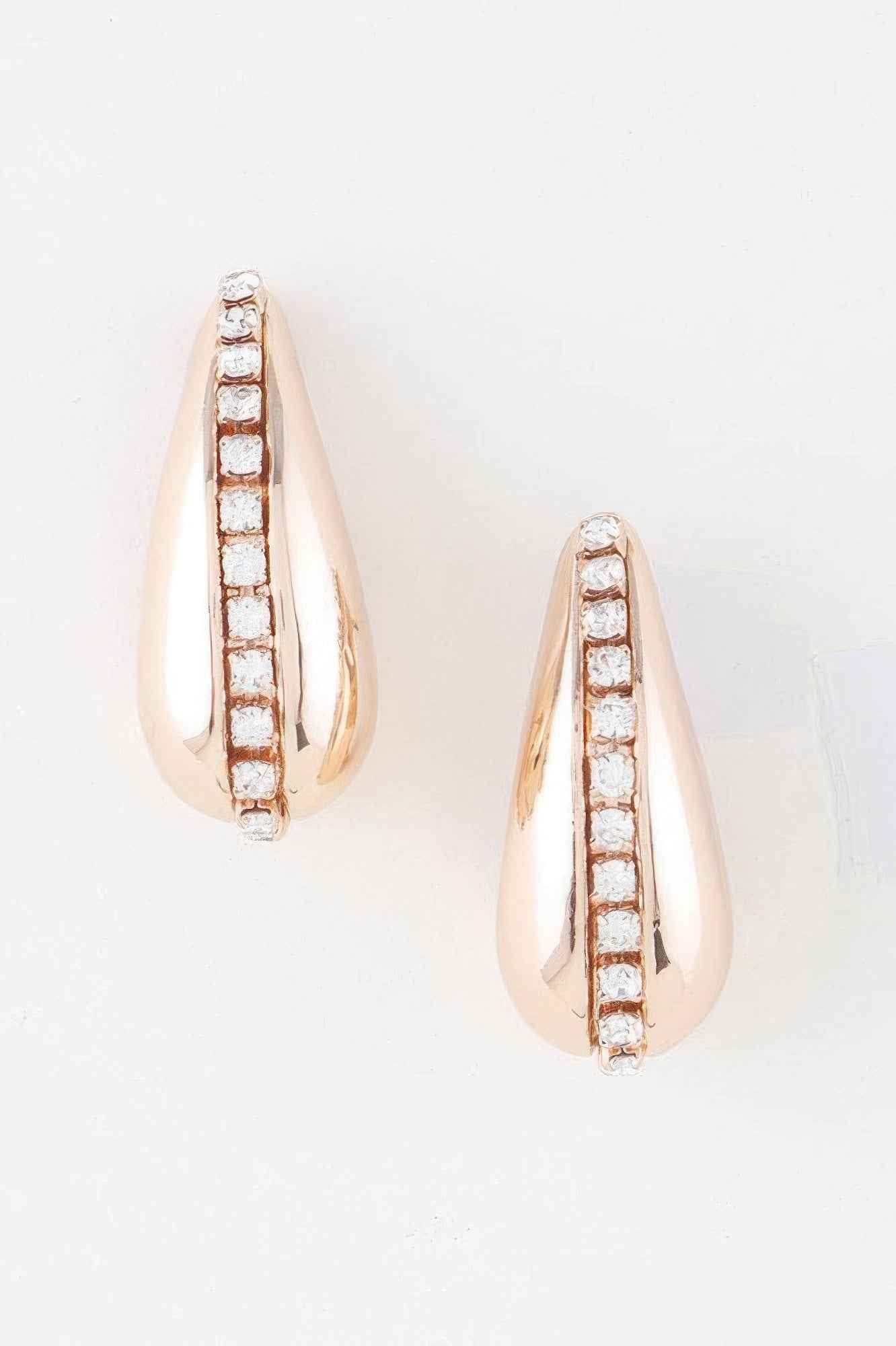 Rhinestone Tear Drop Earring