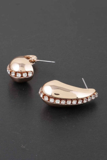 Rhinestone Tear Drop Earring