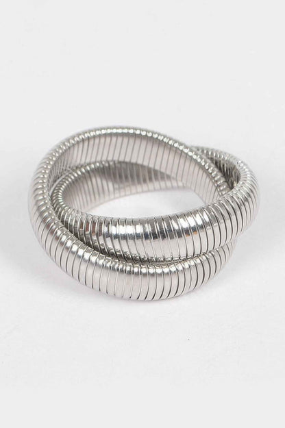 Aluminum Double Stretch Chain Bracelet