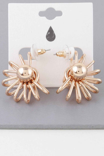 Double Shiny Neutron Wire Stud Earrings