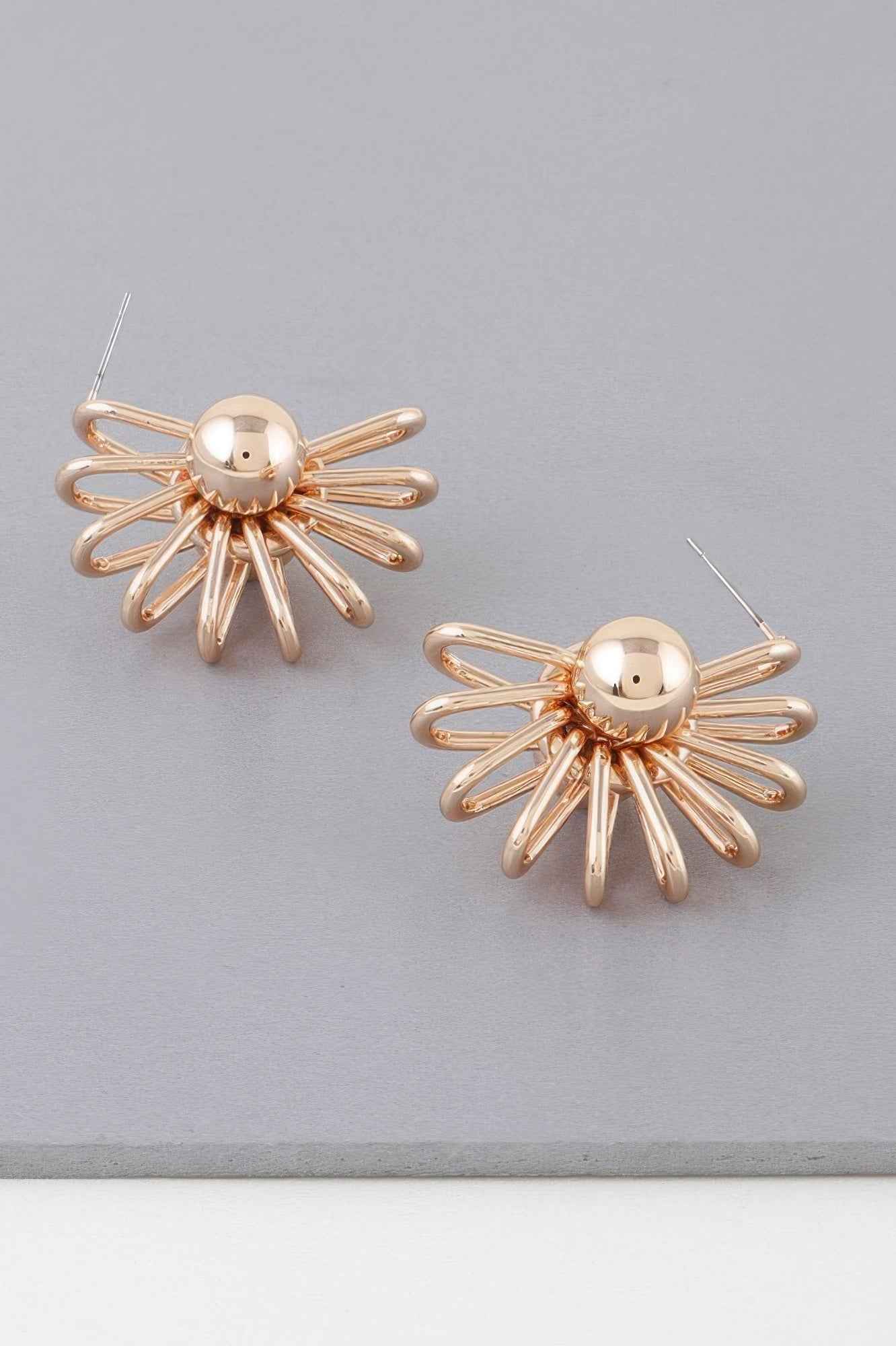 Double Shiny Neutron Wire Stud Earrings