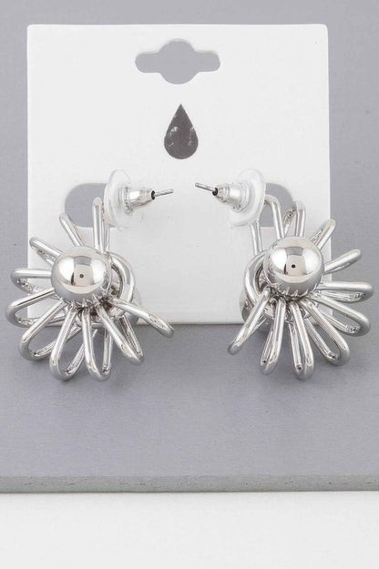 Double Shiny Neutron Wire Stud Earrings