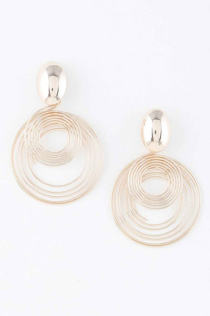 Multi Modern Delicate Spiral Drop Earrings