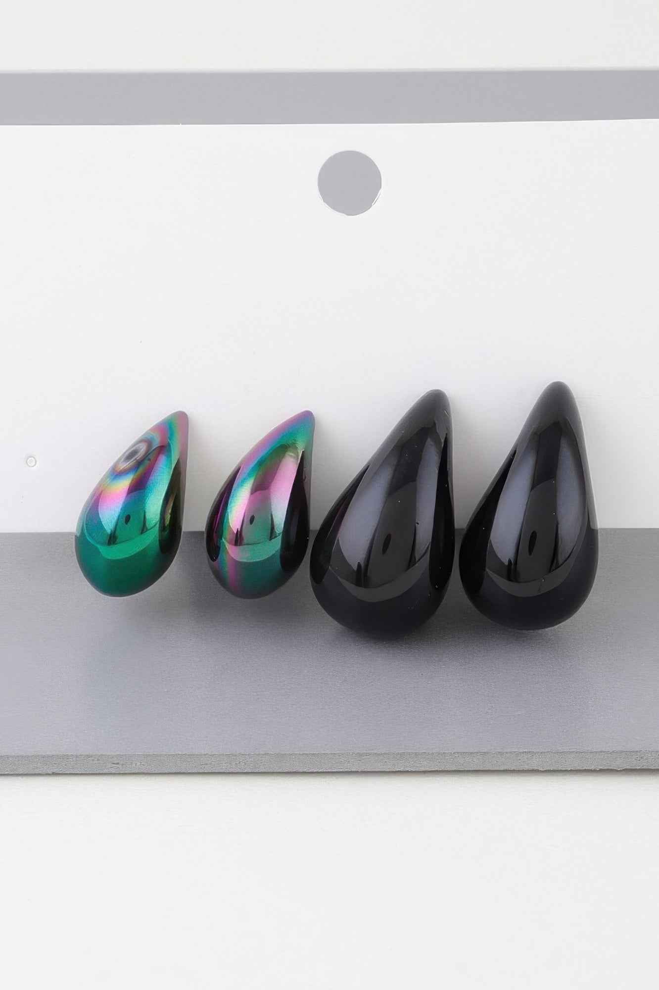 Multi Bulky Crescent Hoop Earrings Set