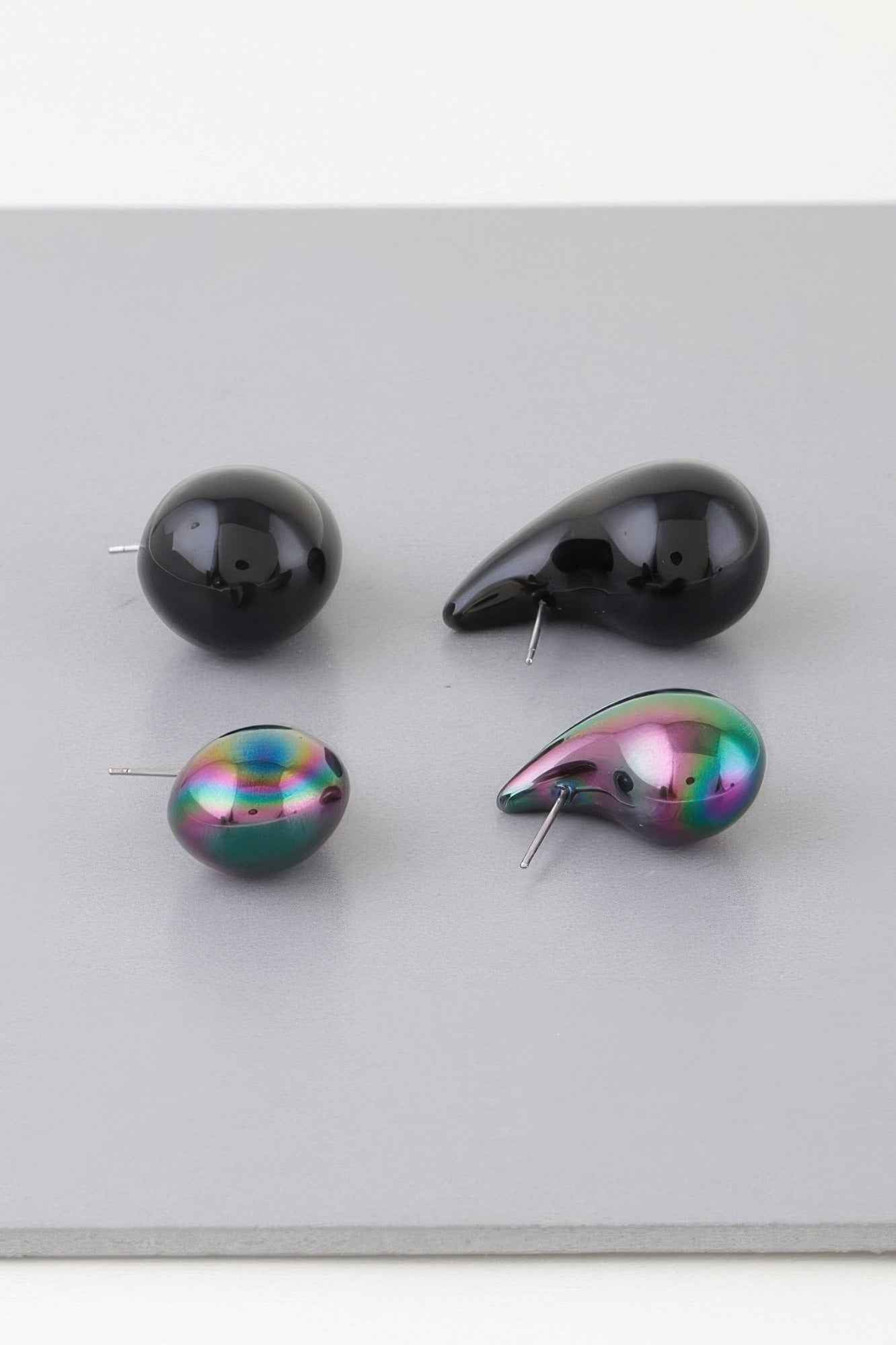 Multi Bulky Crescent Hoop Earrings Set